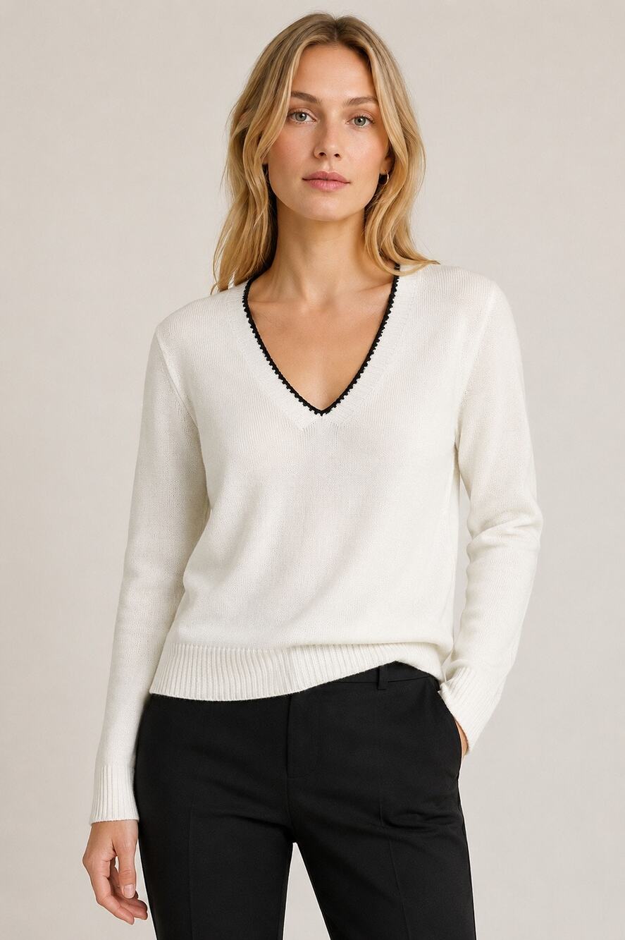 Reiss Talia V-Neck Knitted Sweater
